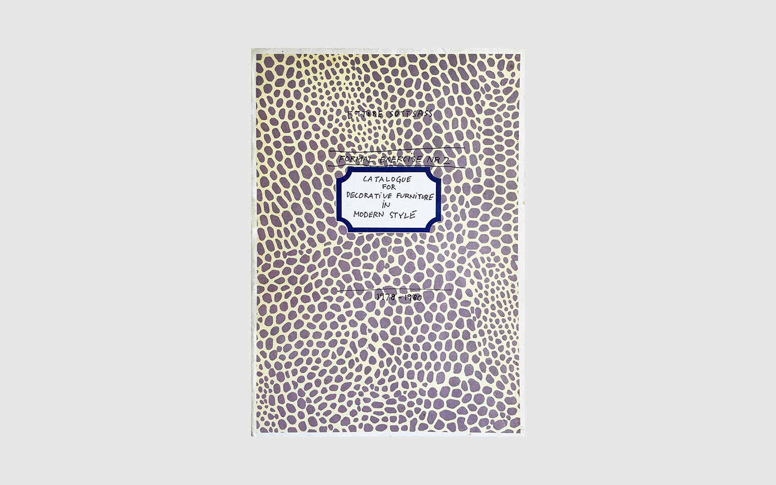 Ettore Sottsass Formal Exercise No. 2