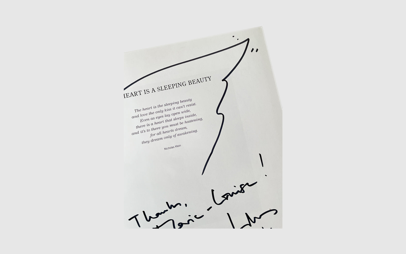The Heart is a Sleeping Beauty · SIGNED