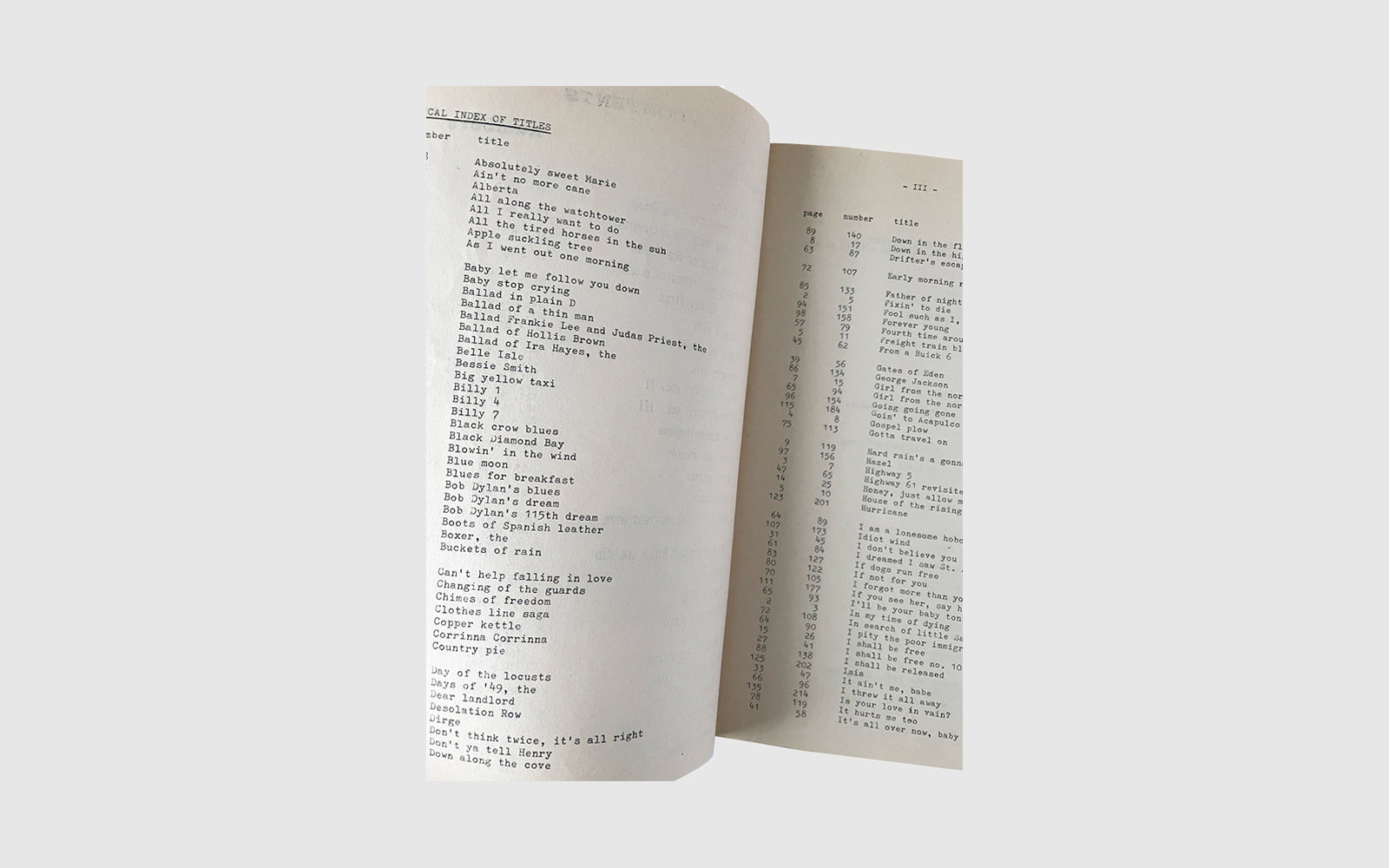 Bob Dylan Songbook