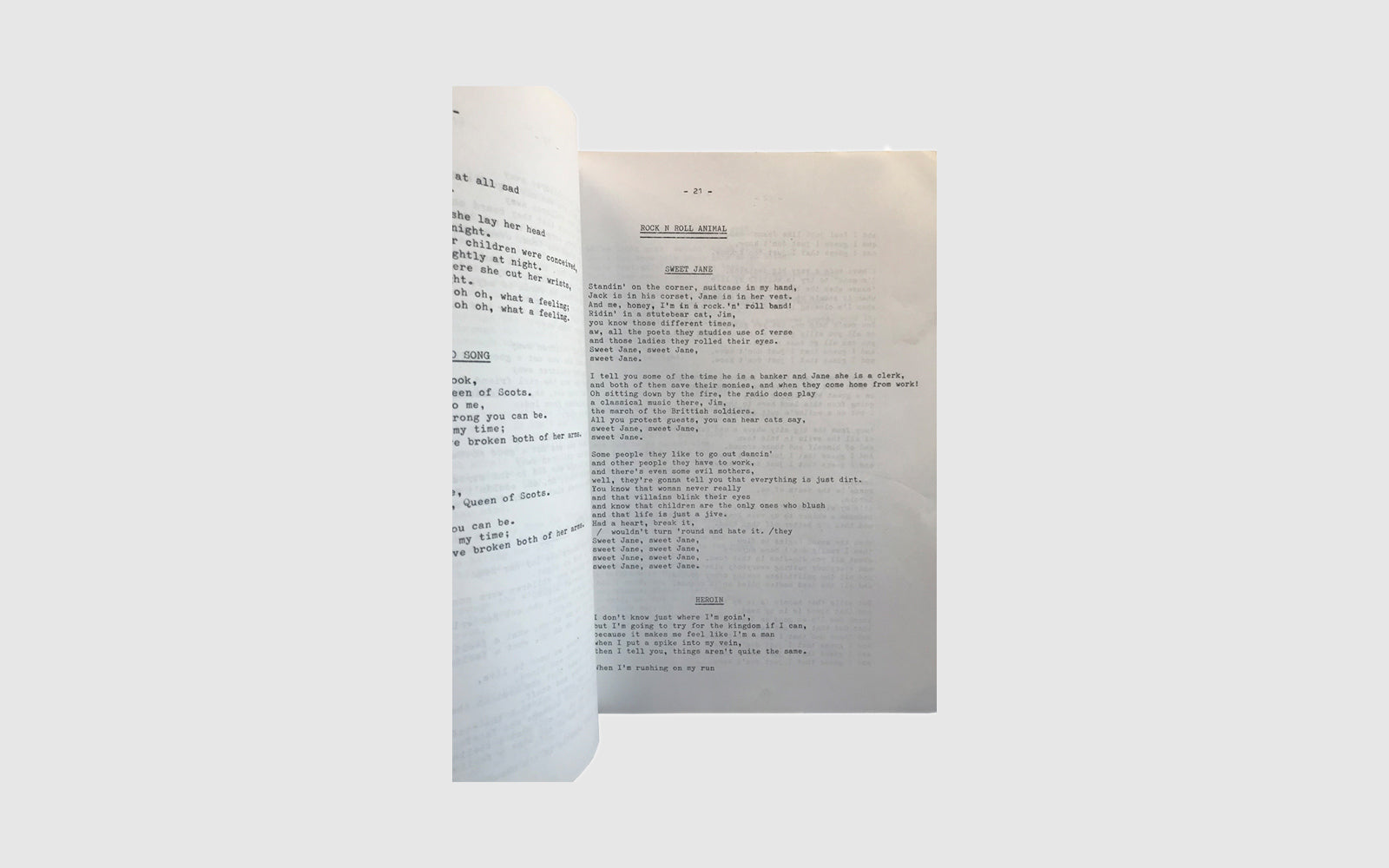 Lou Reed Songbook