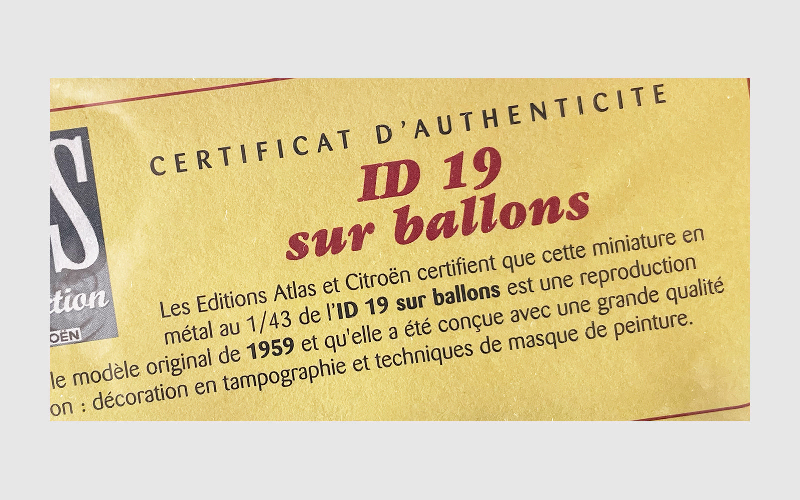 FAW, product: CITROËN DS ID 19 sur ballons (Fig. 3)