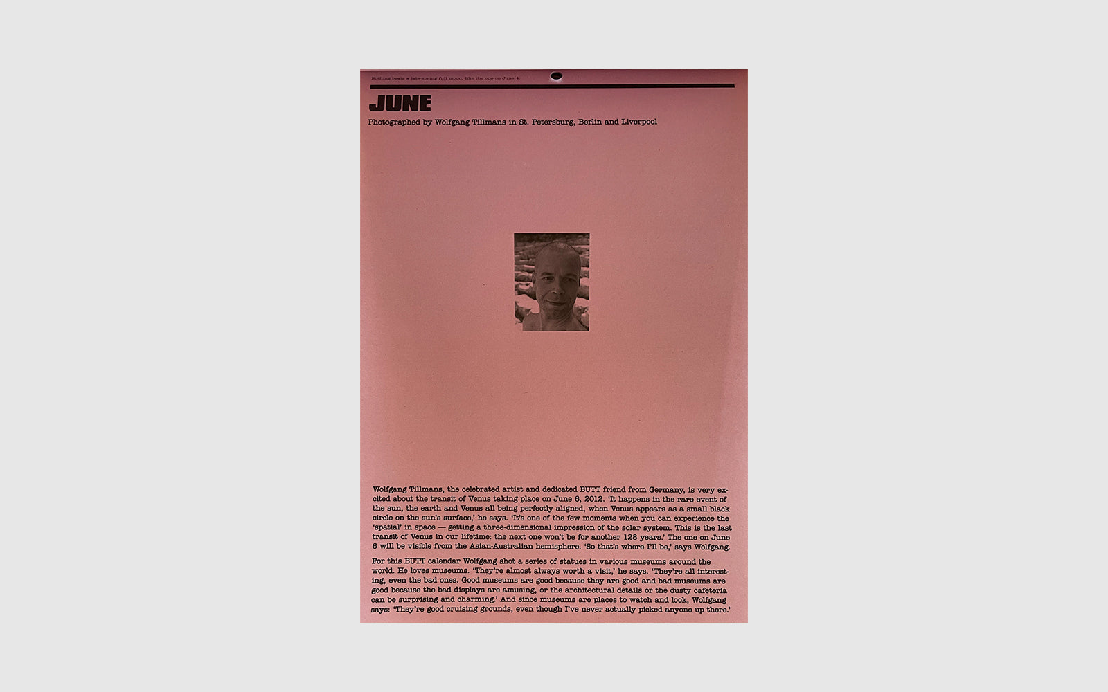 FAW, product: 2012 BUTT Calendar (Fig. 5)