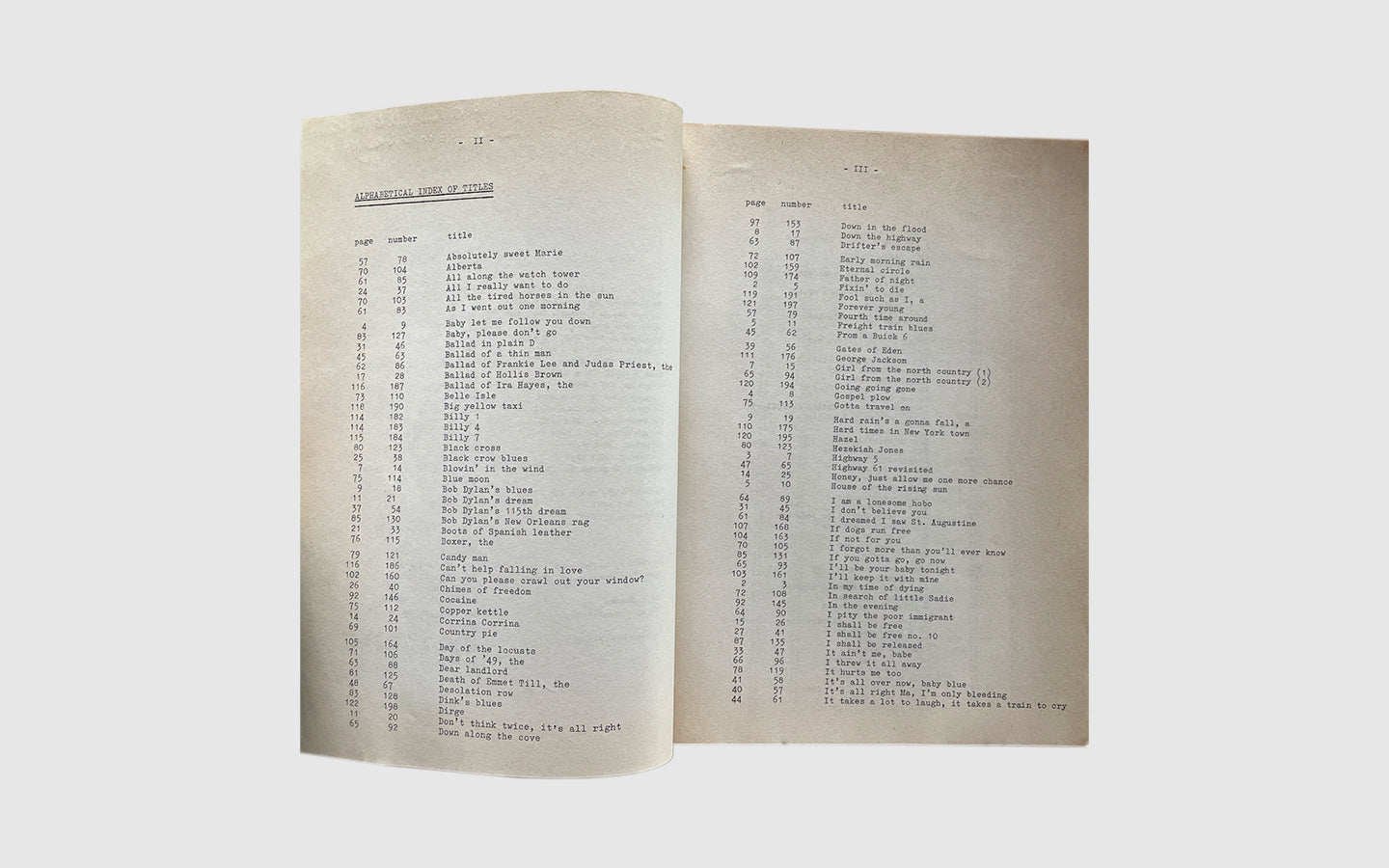 FAW, product: Bob Dylan Songbook (Fig. 3)